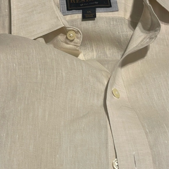 Jos. A. Bank Cream Casual Button Down Shirt - Picture 8 of 9
